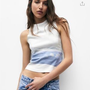 Pull & Bear Landscape Tank Top